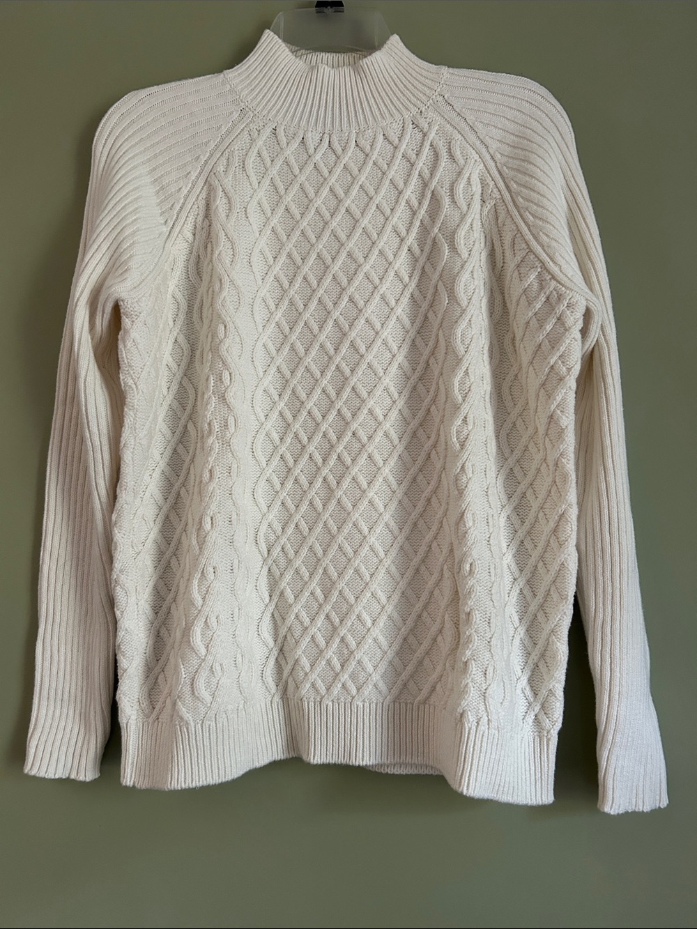 BCBGMAXAZRIA Women's Long-Sleeve Cable Knit Turtleneck Sweater Size S